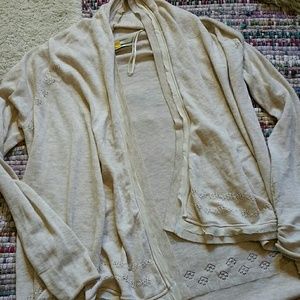 Wool waterfall cardigan